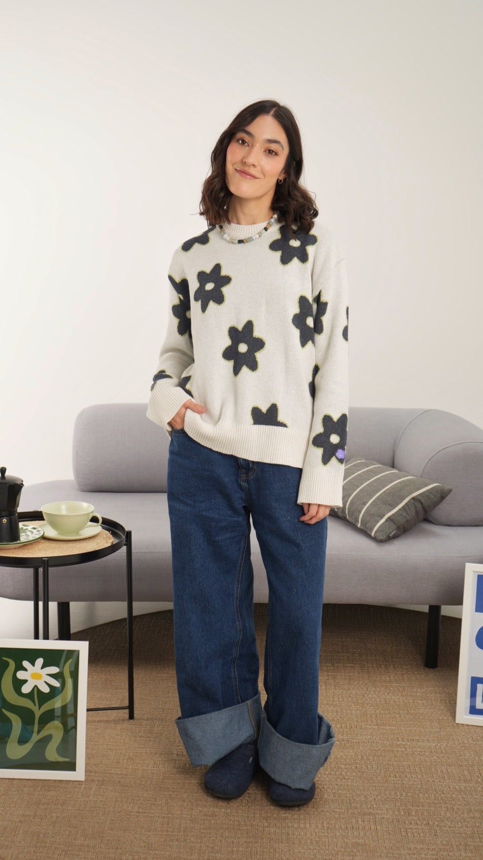 many flowers sweater - crudo