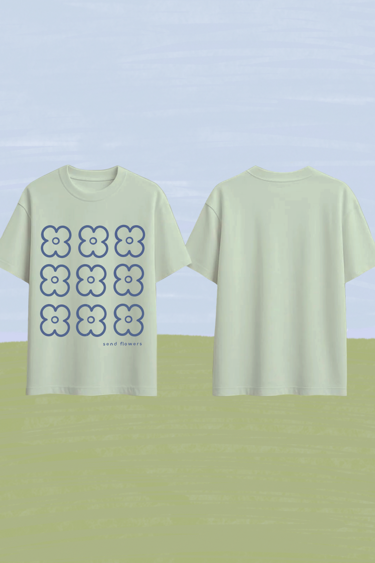 Camiseta Send Flowers Verde Menta