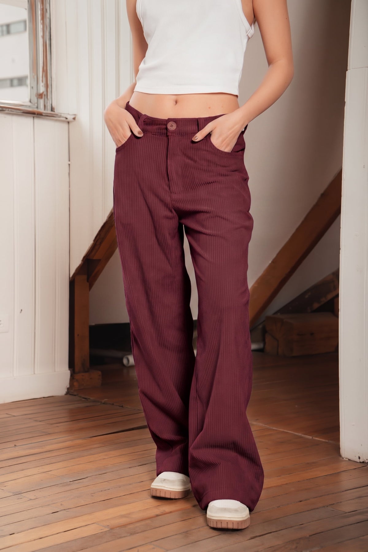 Pantalones Pana Vinotinto