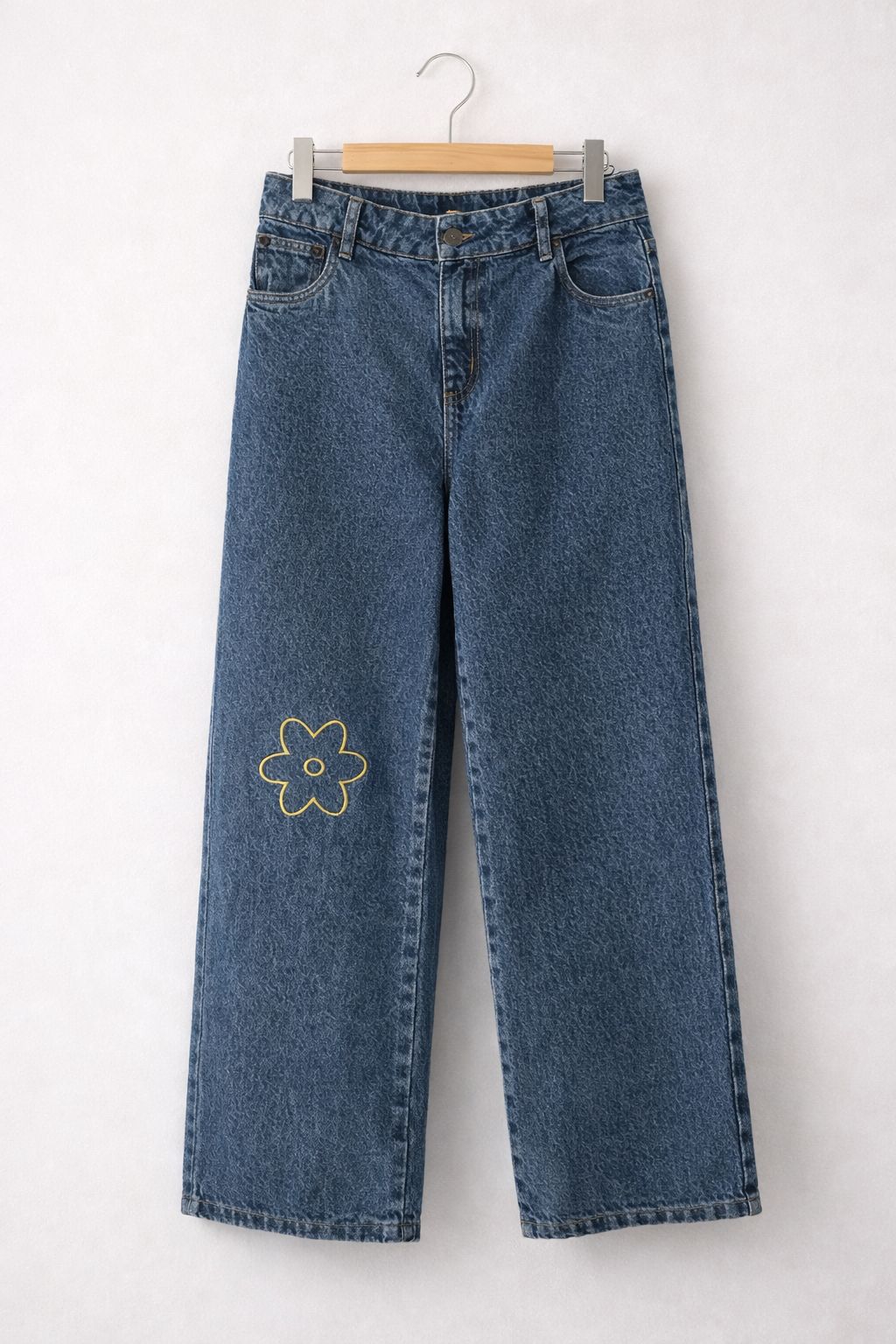 Jeans Flor Azul